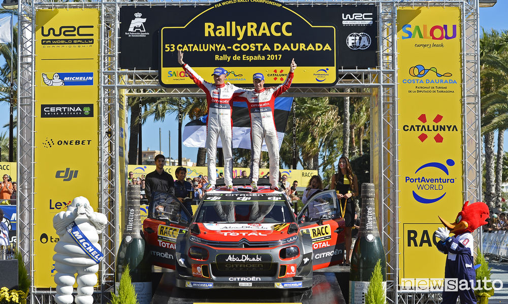 Rally di Spagna WRC 2017 podio