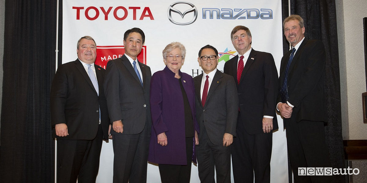 Nuovo stabilimento auto Stati Uniti Mazda e Toyota