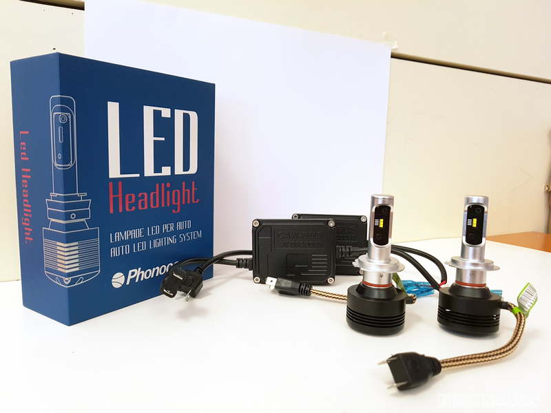 Kit lampadine a LED H7 per fari auto, + luce + sicurezza