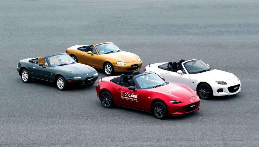 Mazda MX-5 generazioni a confronto