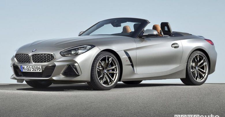 Nuova BMW Z4 2019, vista di profilo