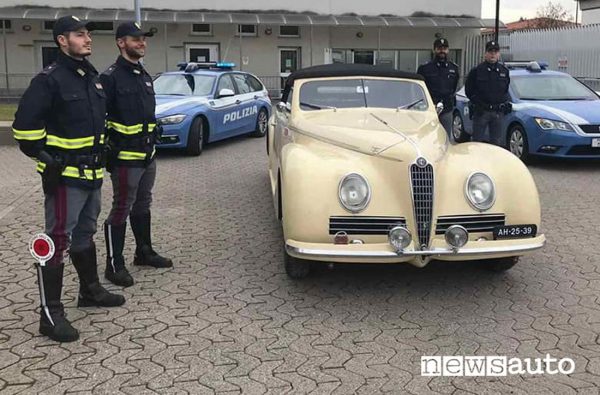Alfa-Romeo-storica-polizia- brescia ritrovamento furto