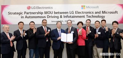 Guida autonoma: novità LG e Microsoft