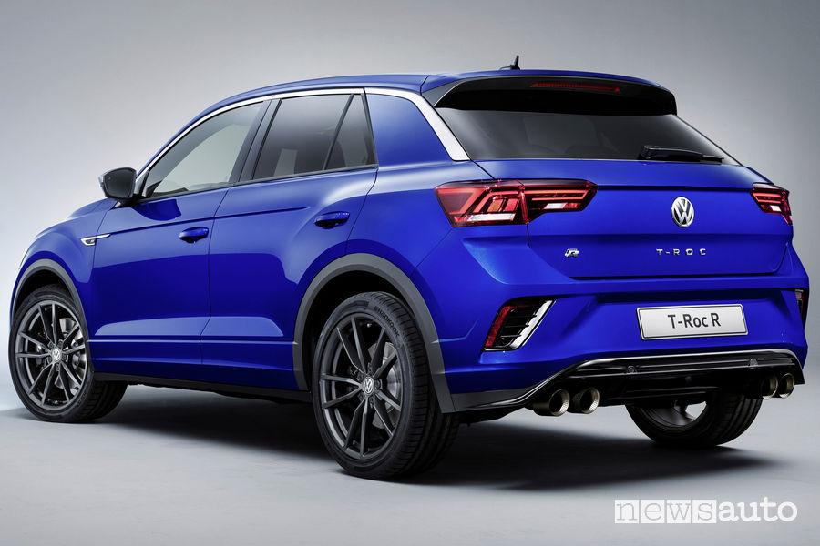 Volkswagen T-Roc R, vista posteriore