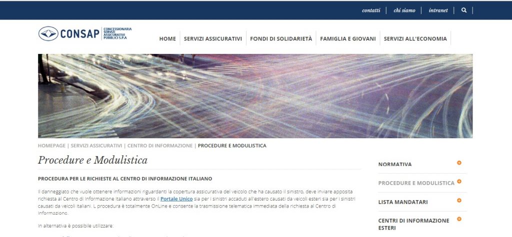 verifica copertura assicurative sito internet consap
