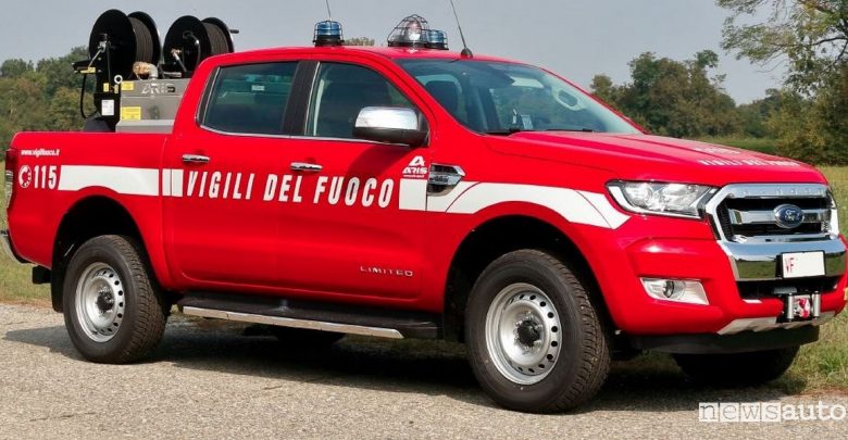 Auto Vigili del Fuoco, nuovo Ford Ranger pick-up 4x4
