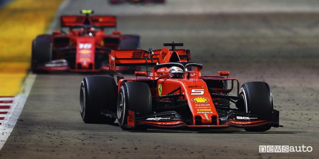 F1 Gp Singapore 2019, doppietta e vittoria Ferrari