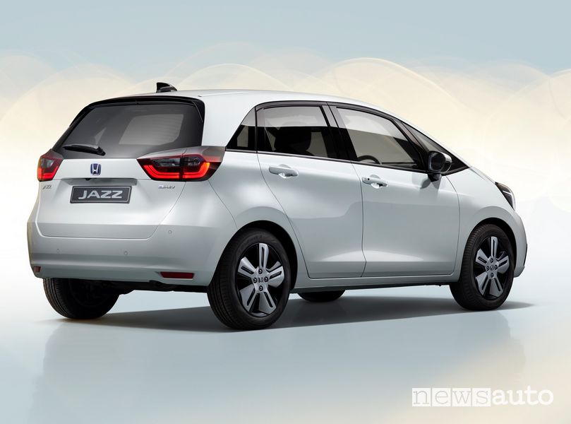Vista posteriore lato passeggero Honda Jazz