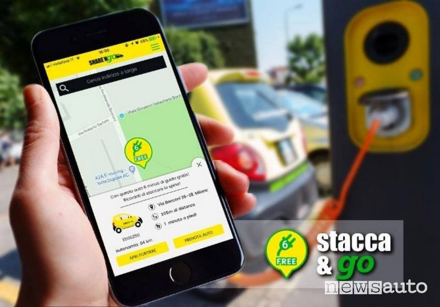 App sharengo, il car-sharing di Sharengo si gestisce tutto tramite con lo smartphone