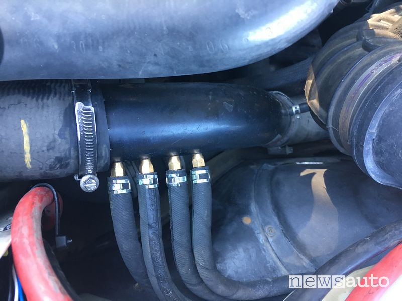 Iniettori di gas nel condotto di aspirazione impianto metano o GPL su diesel