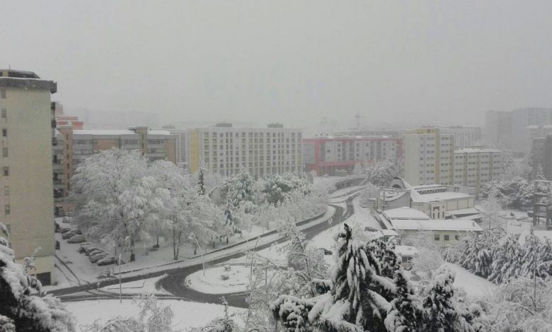 Una abbondante nevicata a Potenza