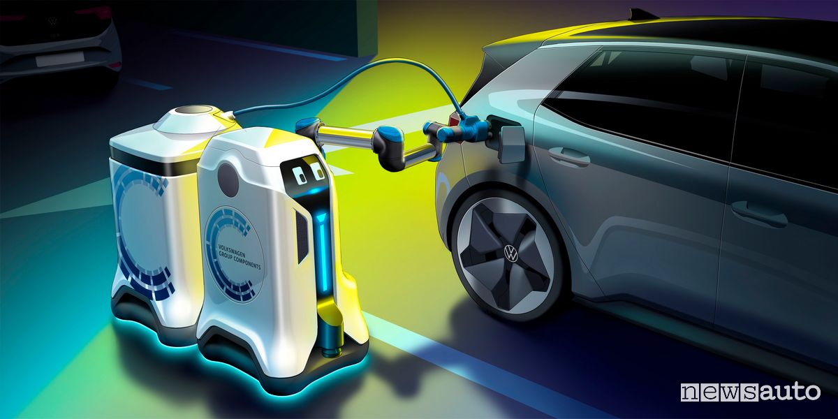 robot ricarica mobile auto elettriche Volkswagen