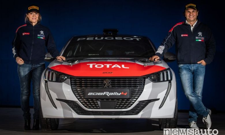 Paolo Andreucci e Anna Andreussi con la Peugeot 208 Rally 4