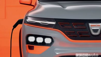 Ricarica Dacia Spring show car elettrica