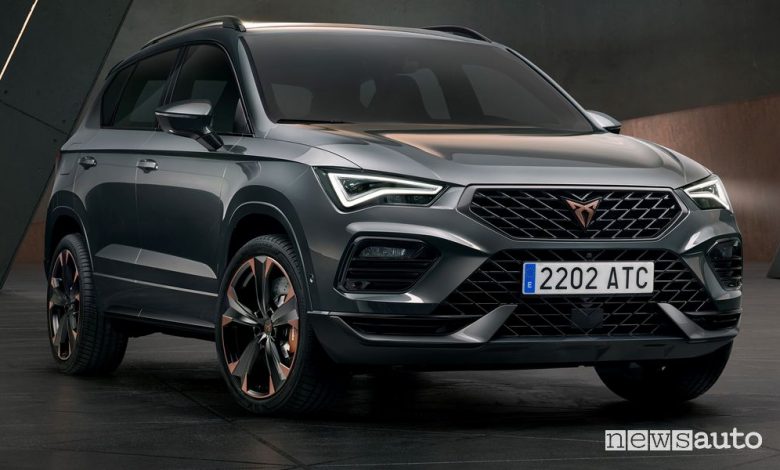 Vista di profilo nuova Cupra Ateca