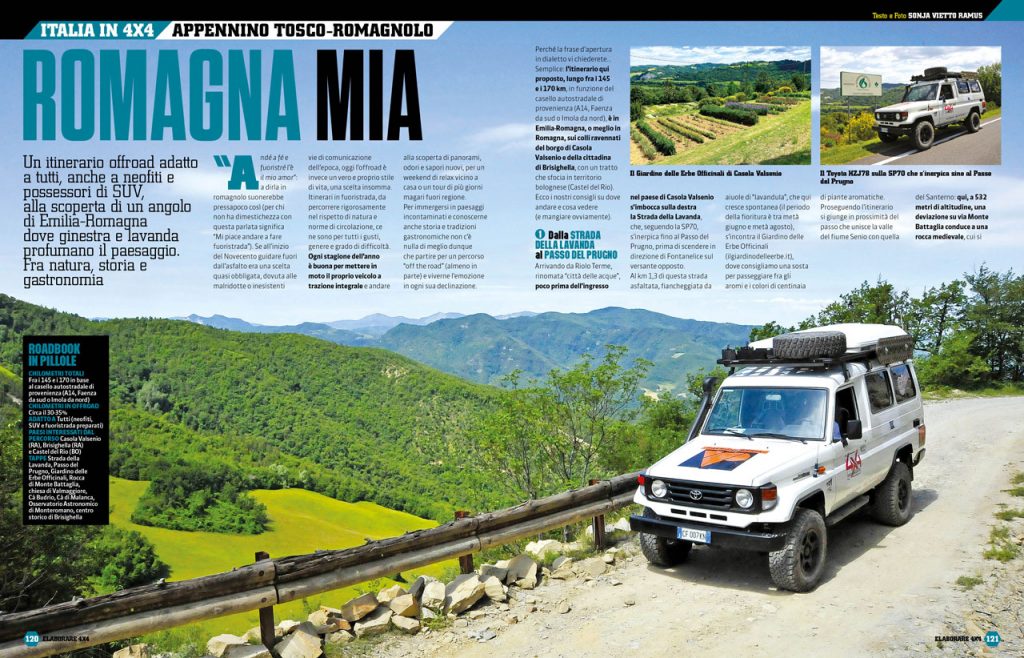 Alla scoperta di scenari naturali con il fuoristrada sull'Appennino Tosco Emiliano, Toyota Landa Cruiser da viaggio in natura