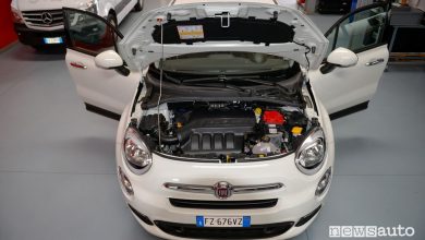 Vano motore Fiat 500X benzina trasformata in metano
