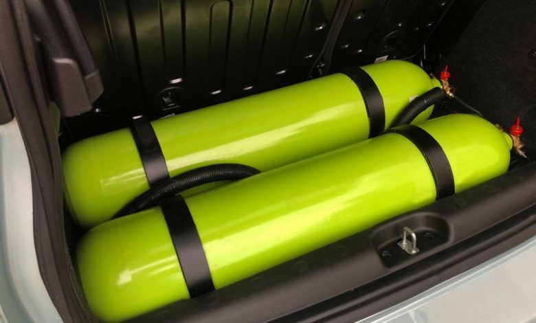 Bombole metano Fiat Panda Hybrid trasformata a metano