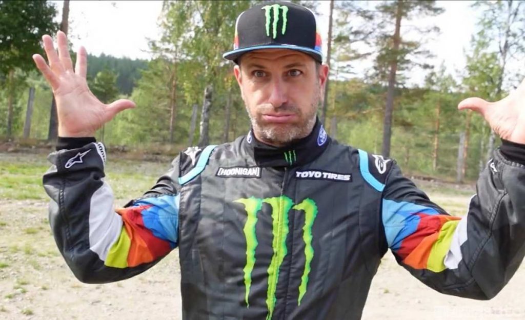 Ken Block, la sua foto con una espressione di stupore