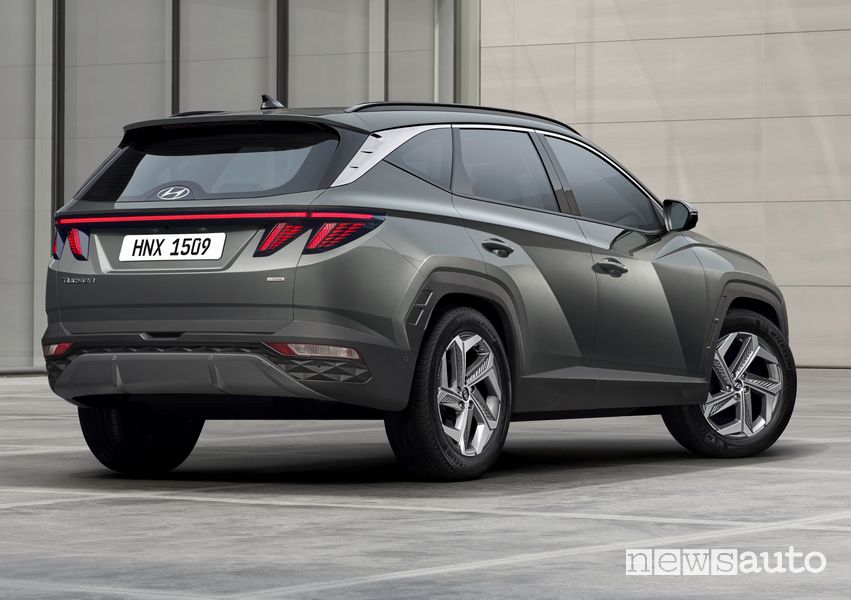 Vista posteriore nuova Hyundai Tucson