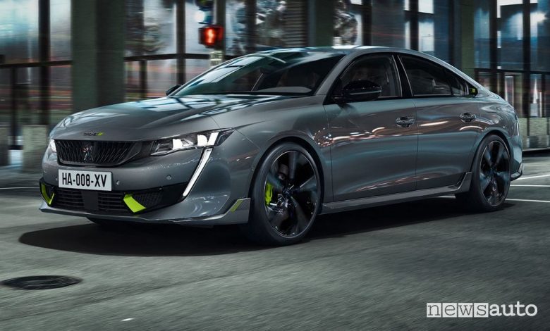Vista di profilo Peugeot 508 Sport Engineered