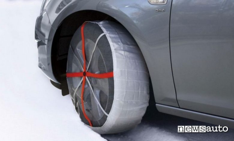 calze da neve auto cosa sono