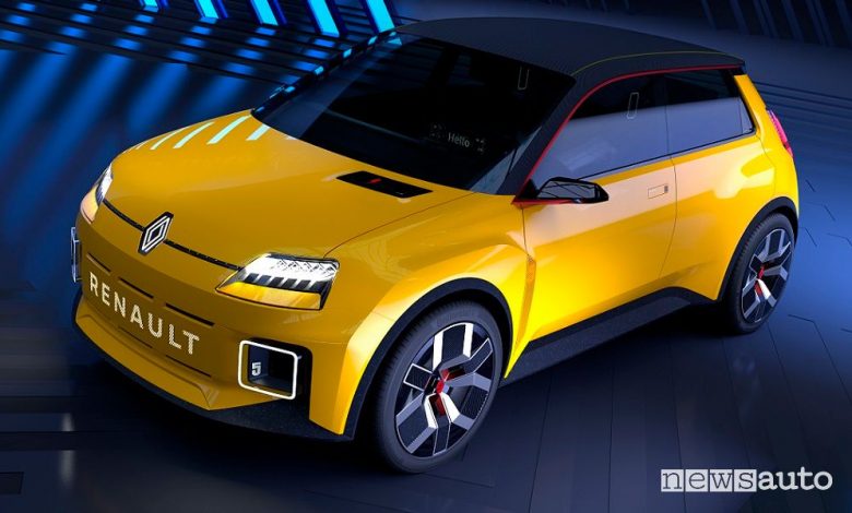 Vista di profilo Renault 5 Prototype