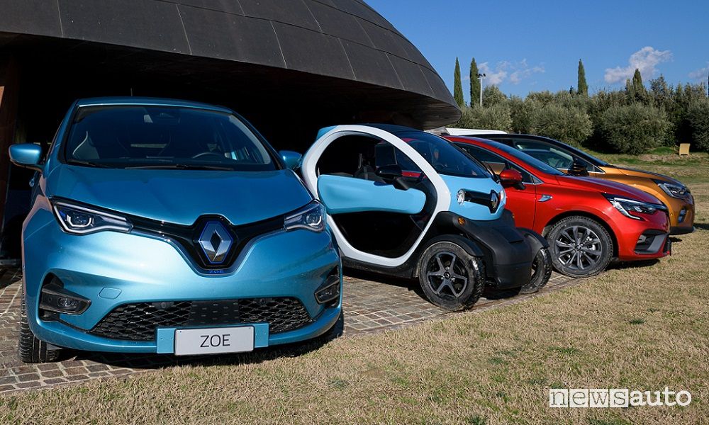 Renault Zoe, Twizy, Clio e Captur E-Tech