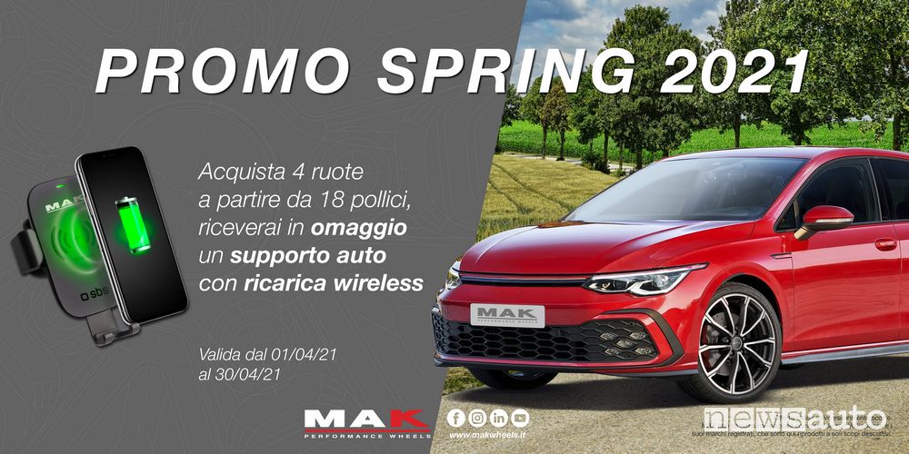 Locandina promozione cerchi Mak, operazione Spring 2021