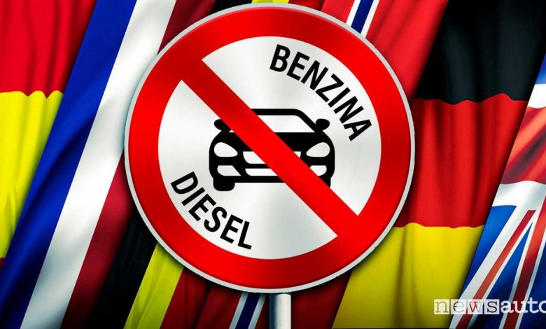 Stop vendita auto benzina, diesel e ibridi