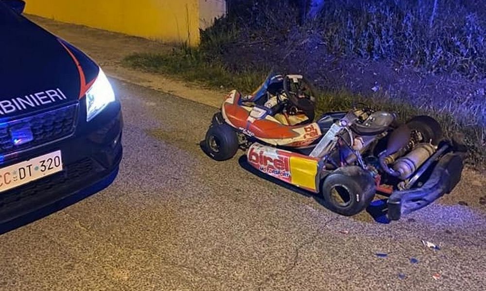 Bravata su strada, Polizia insegue Go-Kart nella notte