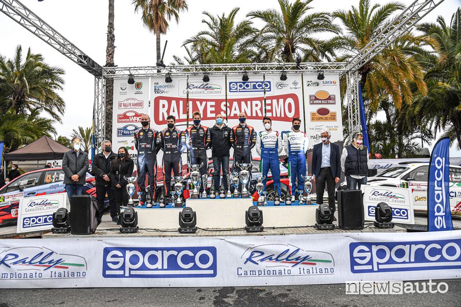 Podio finale Rally di Sanremo 2021