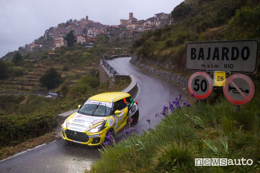 Simone Goldoni Suzuki Swift Sport Hybrid R1 al Rally di Sanremo 2021