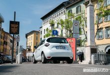 Renault Zoe del car sharing elettrico Mobilize accesso gratuito nella ZTL di Bergamo