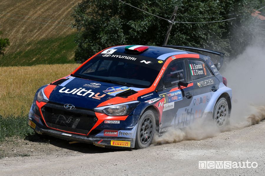 Umberto Scandola vince il Rally di San Marino 2021 su Hyundai I20 NG R5