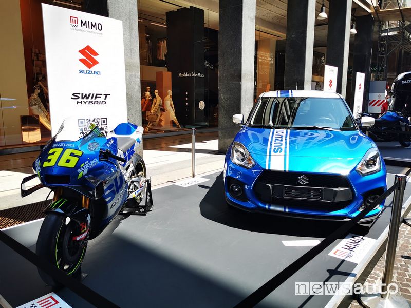Suzuki Swift Sport Hybrid e la GSX-RR MotoGP al MIMO