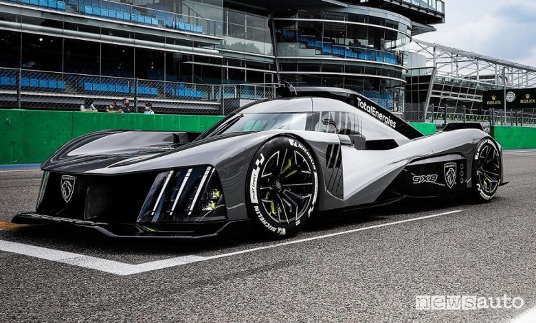 Peugeot 9X8, la nuova hypercar ibrida da corsa, caratteristiche