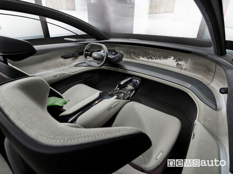Plancia strumenti abitacolo Audi grandsphere concept a guida autonoma