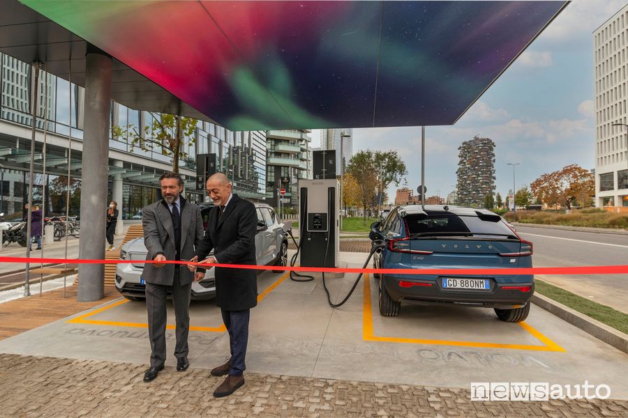 Michele Crisci e Manfredi Catella (CEO di COIMA) inaugurano la stazione di ricarica ultrafast di Milano