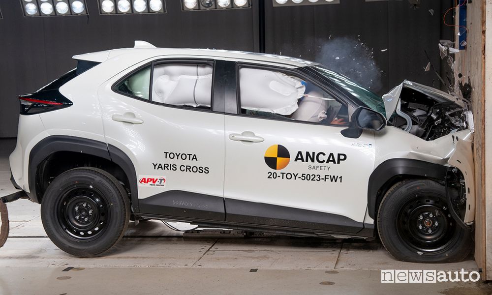 Crash test Euro NCAP Toyota Yaris Cross a 5 stelle
