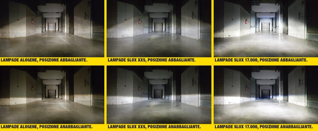 Test in garage della luce emessa dal kit LED installato sulla Zoe
