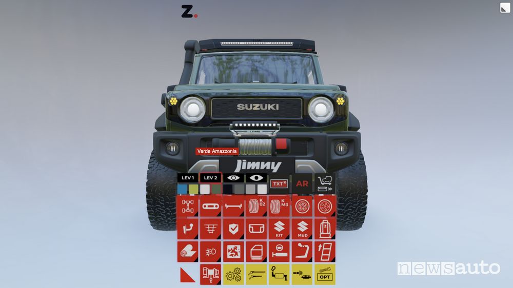 Configuratore 3D Suzuki Jimny pick-up Z.Mode