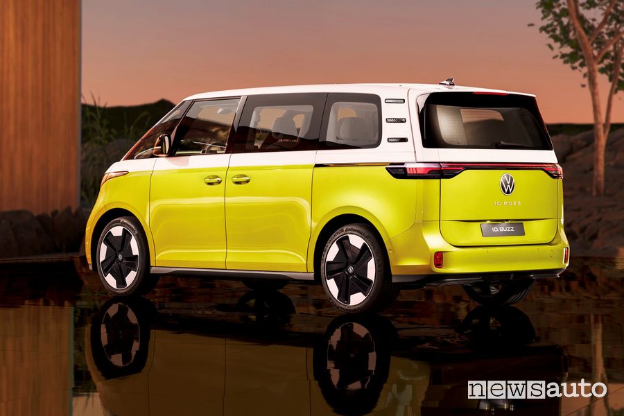Rear view of the new Volkswagen ID.  Buzz