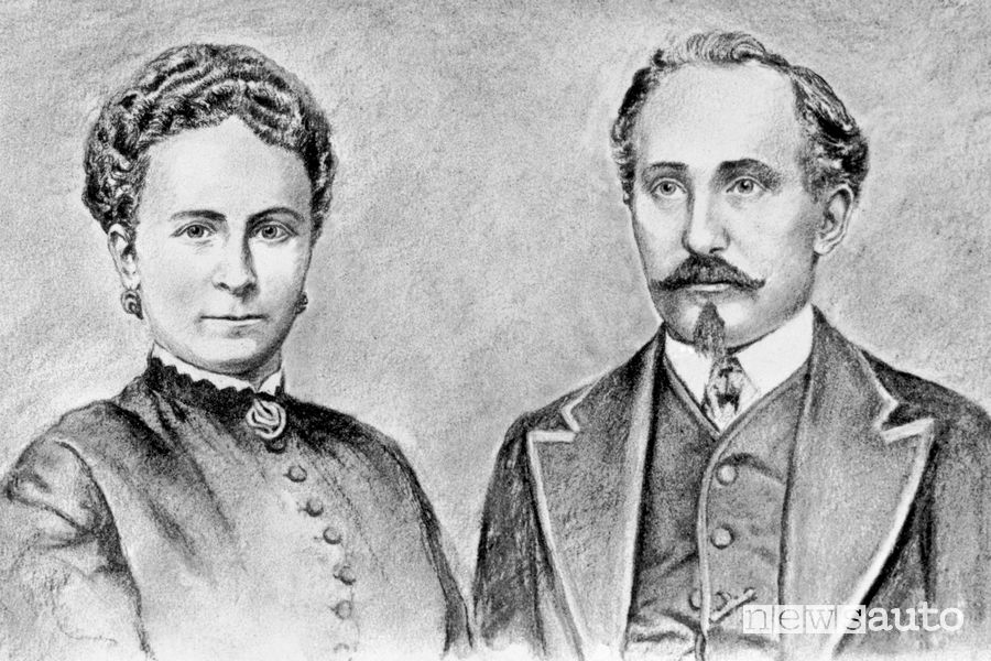 Sophie e Adam Opel foto del 1868