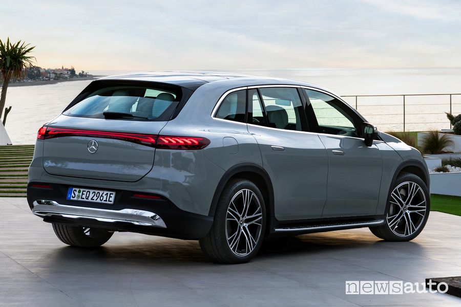 Vista posteriore Mercedes-Benz EQS SUV