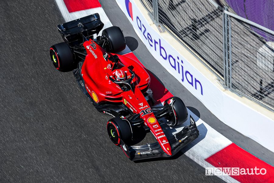 Qualifiche F1 Gp Azerbaijan 2022 pole position Ferrari Leclerc