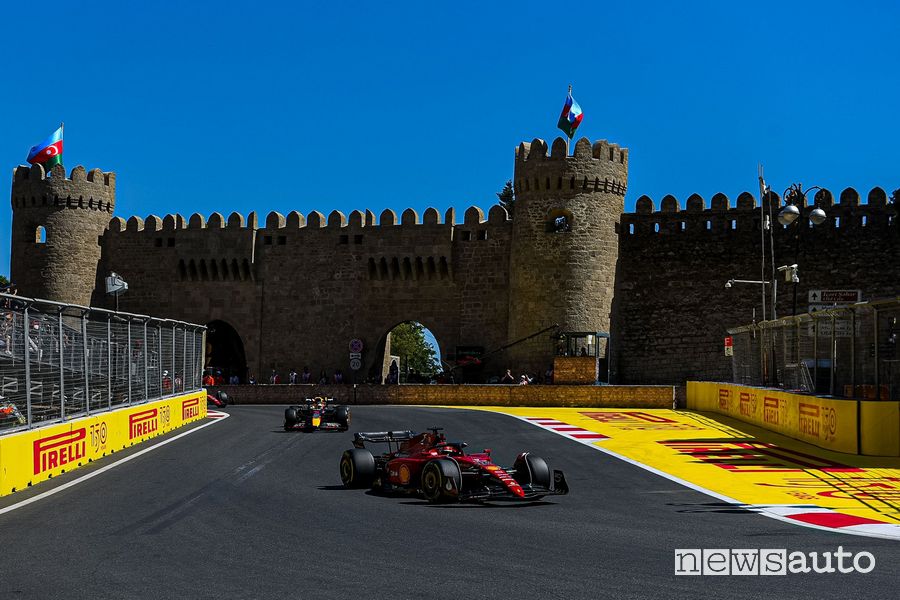 F1 Gp Azerbaijan 2022 gara ritiro Ferrari Leclerc