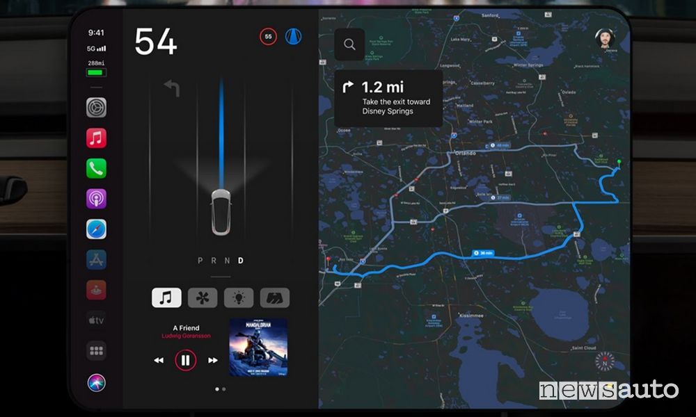 Apple CarPlay e Android Auto su Tesla