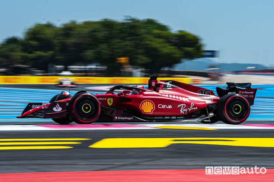 Pole position della Ferrari con Leclerc nel Gp di Francia F1 2022