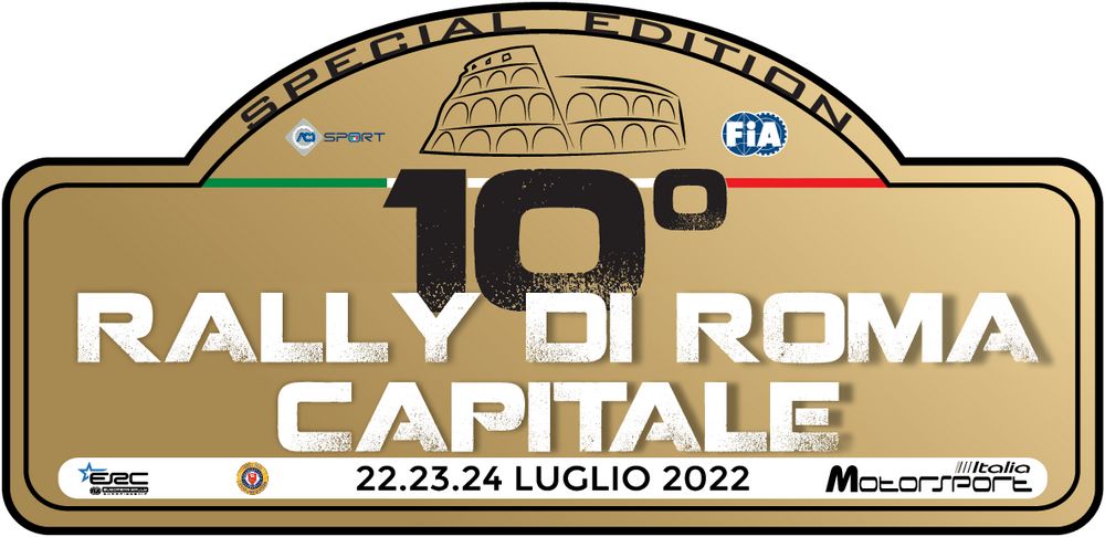 logo del decennale del rally di Roma Capitale 2022